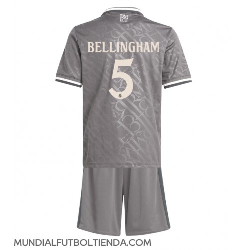 Camiseta Real Madrid Jude Bellingham #5 Tercera Equipación Replica 2024-25 para niños mangas cortas (+ Pantalones cortos)